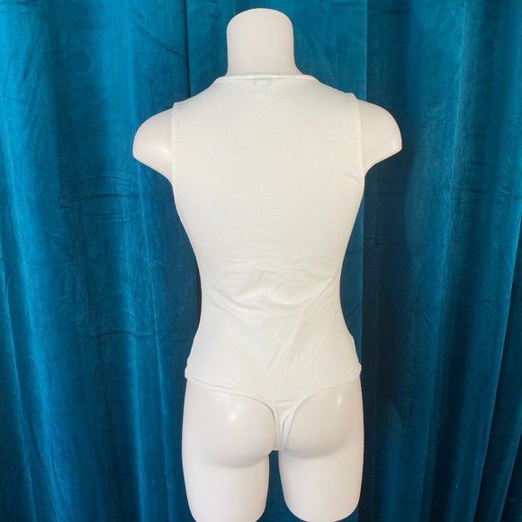 Guess Catrina Plunge Bodysuit White - Picture 7 of 8